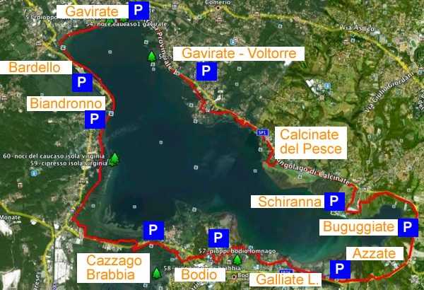 Pista ciclabile lago di Varese